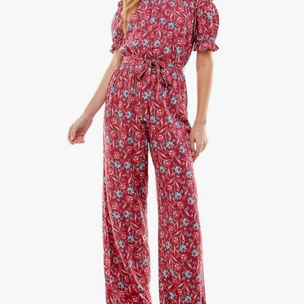 Kingston Grey Floral Pink Jumpsuit Medium